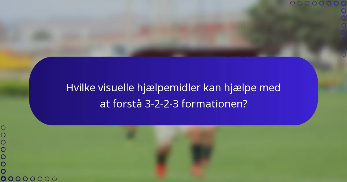 Hvilke visuelle hjælpemidler kan hjælpe med at forstå 3-2-2-3 formationen?